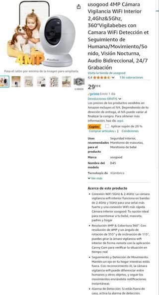 Cámara seguridad interior