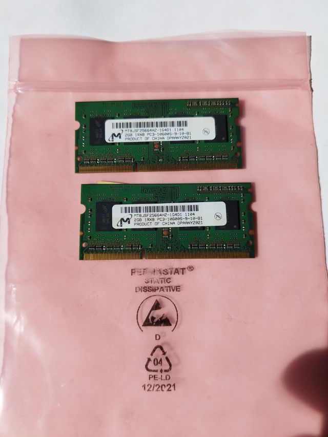 Memorias ram de 2 gb