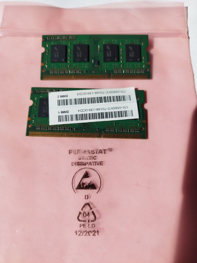 Memorias ram de 2 gb