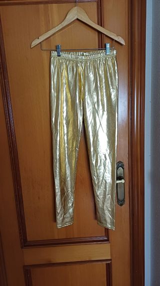 Leggings dorados carnaval halloween