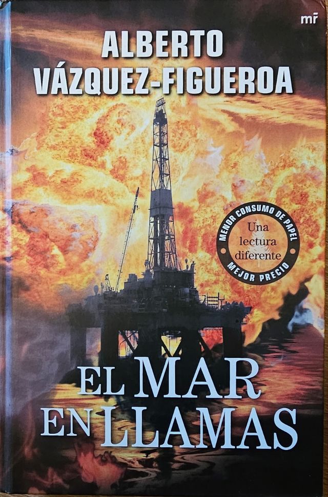 Libro El mar en llamas, Alberto Vázquez-Figueroa.