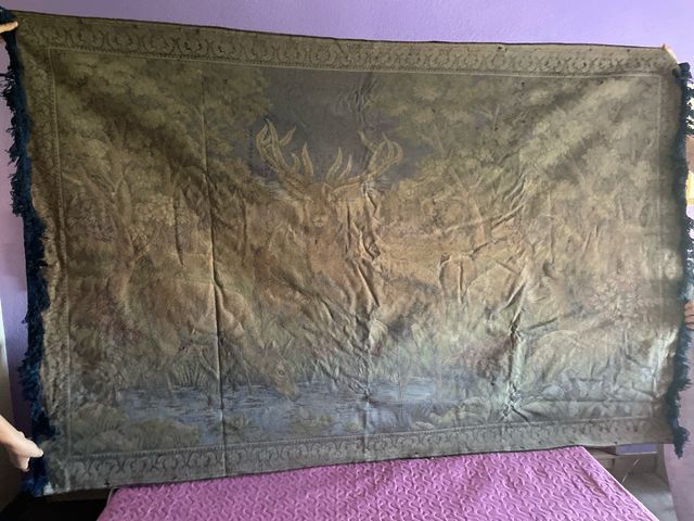 TAPIZ ESCENA BOSQUE CON CIERVOS