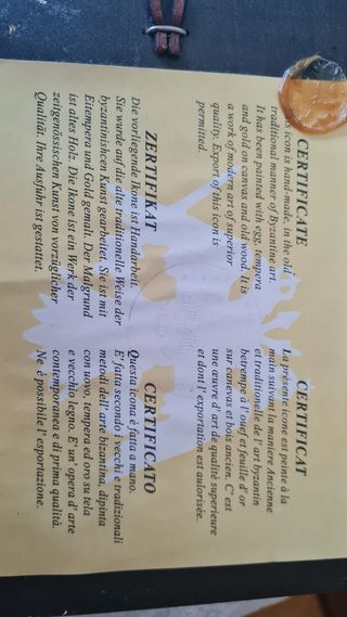 Icono religioso Arte Bizantino.