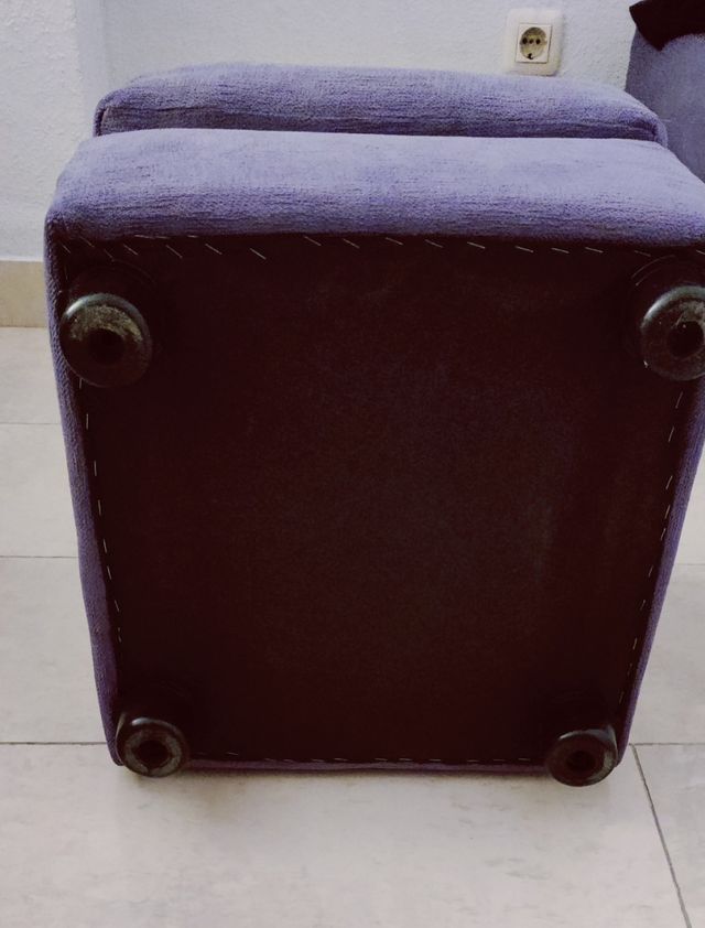 Puff morado/violeta tela