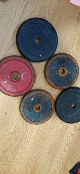 Discos, pesas 5 kg
