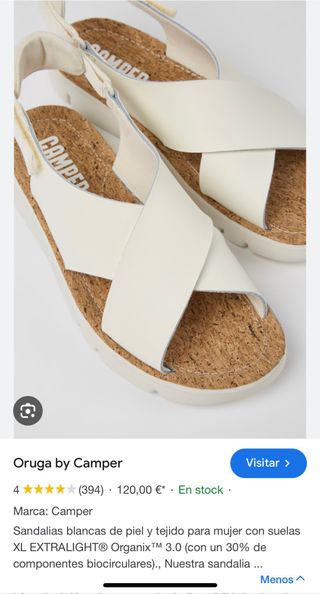 Sandalias piel camper mujer