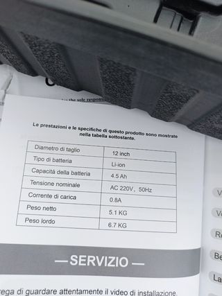 Motosega a batteria professionale