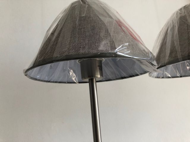 Coppia lampade da tavolo con paralume