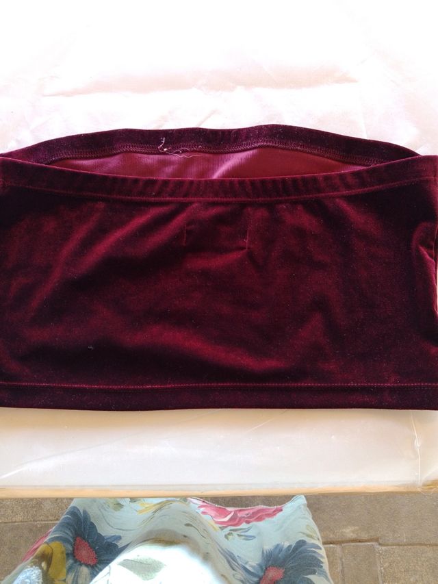 Top terciopelo granate