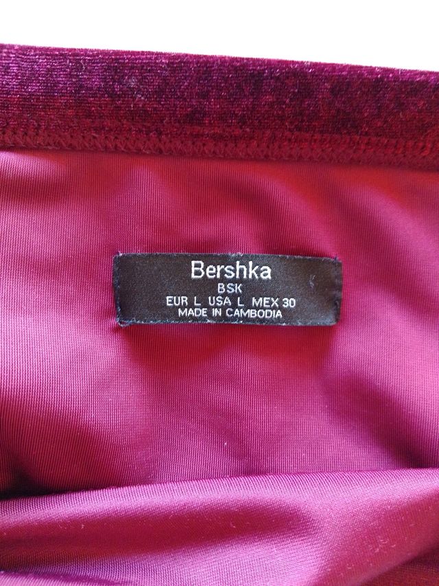 Top terciopelo granate