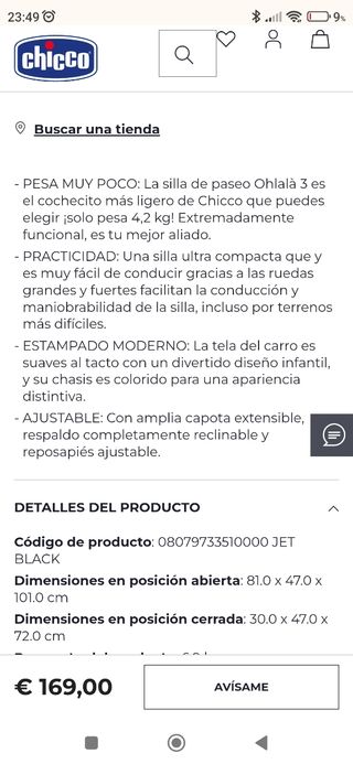 Silla de paseo chicco