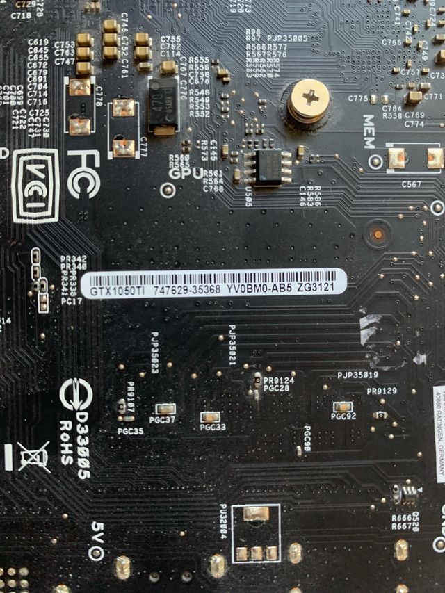 Tarjeta grafica GTX 1050 Ti