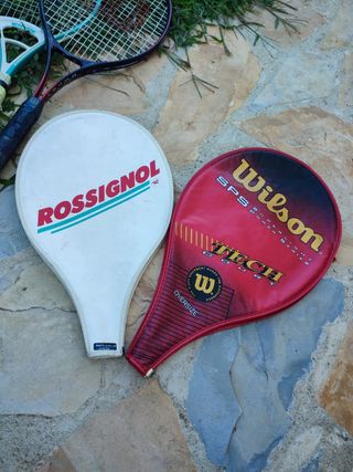 Raquetas de tenis Rossignol y Wilson 