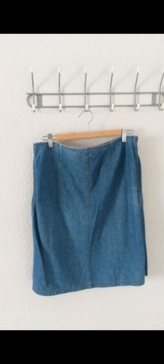 Falda Vaquera Denim Botones H&M Talla L