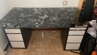 Cristal mesa  para cajoneras o borriquetas +tapete