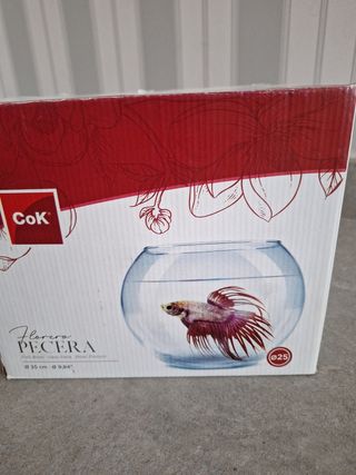 Vendo pecera de cristal con la caja