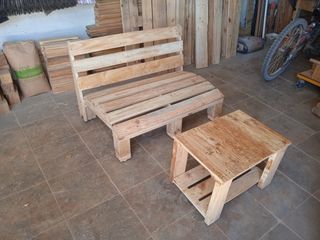 banco y mesa de palets