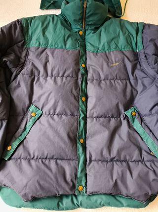 PLUMAS CON MANGAS DESMONTABLES TALLA XL AZUL/VERDE