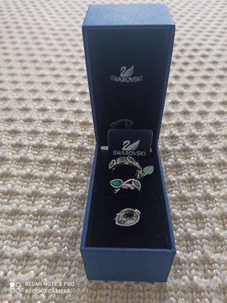 Anillos Swarovski Verde .Talla 52