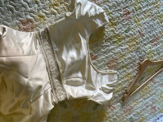 Vestido de novia beig Raso