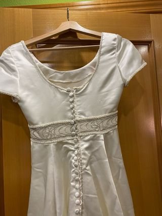 Vestido de novia beig Raso