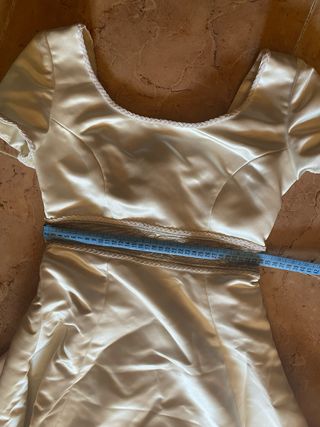 Vestido de novia beig Raso