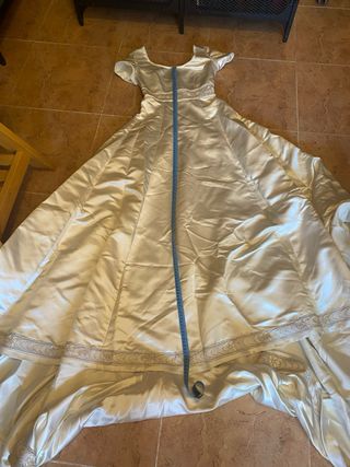 Vestido de novia beig Raso