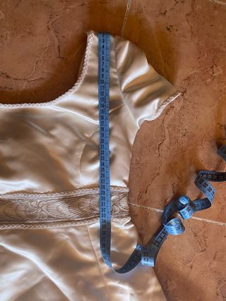 Vestido de novia beig Raso