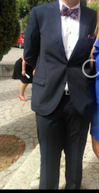 TRAJE HOMBRE Azul Oscuro + pajarita y pañuelo