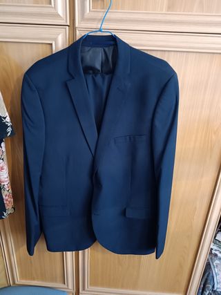 TRAJE HOMBRE Azul Oscuro + pajarita y pañuelo