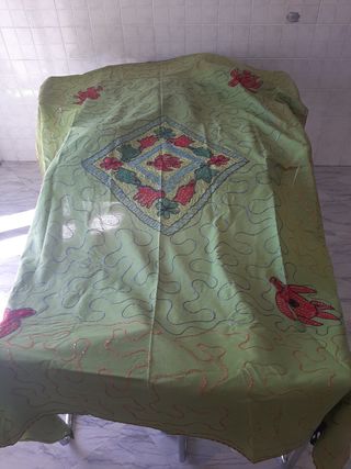 Tovaglia orientale color base verde 