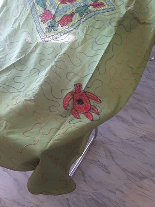 Tovaglia orientale color base verde 