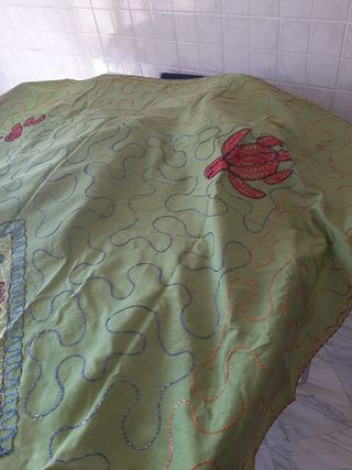 Tovaglia orientale color base verde 