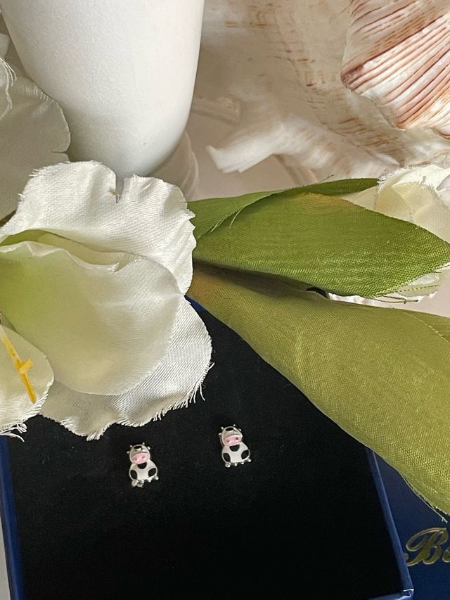 ORECCHINI IN ARGENTO CON MUCCA