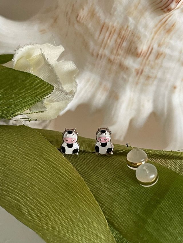 ORECCHINI IN ARGENTO CON MUCCA