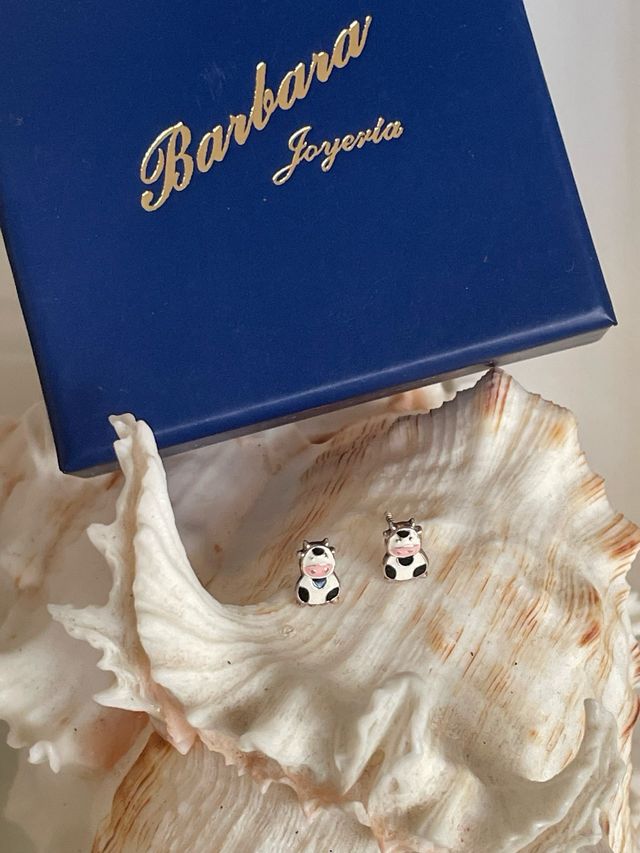 ORECCHINI IN ARGENTO CON MUCCA