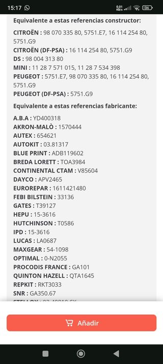 Polea tensora correa auxiliar SKF (Nueva)