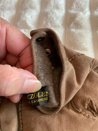 Guanti in pelle e cachemire”Mazzoleni” Donna