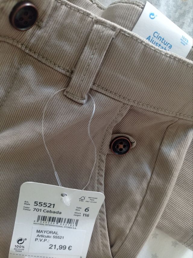 Pantalón beige niño