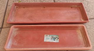 Jardineras plastico rectangulares.