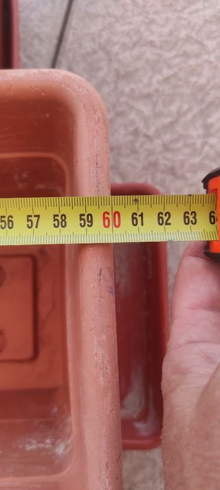 Jardineras plastico rectangulares.