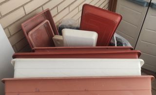 Jardineras plastico rectangulares.