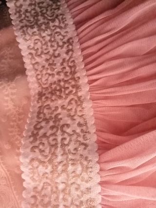 Falda larga rosa bebe