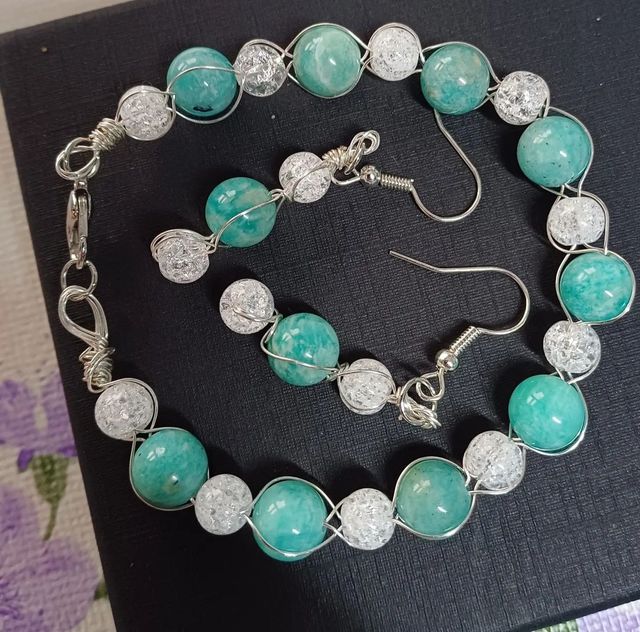 Pulsera minerales amazonita