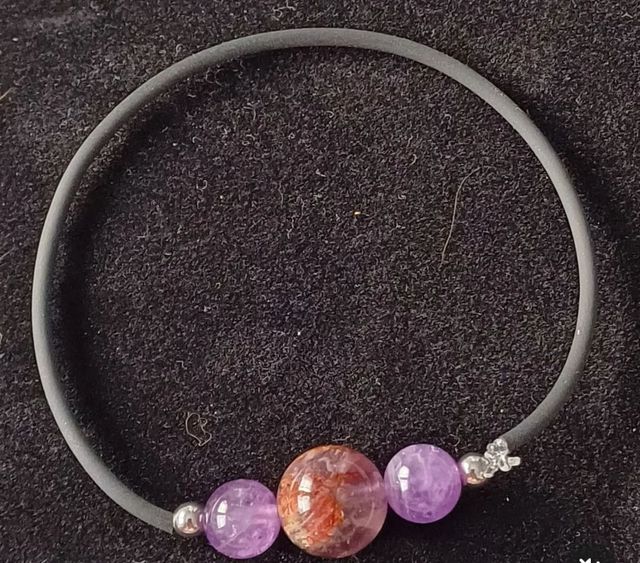 Pulsera minerales Super 7 y amatista