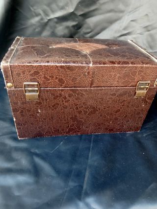 Cofre baúl antiguo Piel con asas laterales