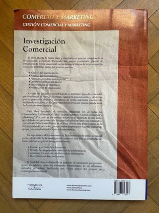 Libro: Investigación comercial Paraninfo