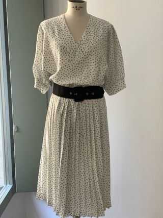 Vestido plisado vintage