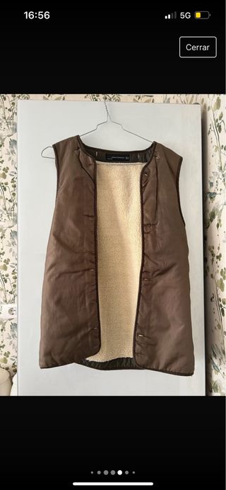 Abrigo parka verde chaleco