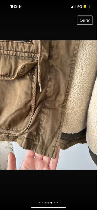 Abrigo parka verde chaleco